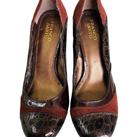Vintage Franco Sarto Y2K Women's Two-Tone Heels - Picture 1 of 4